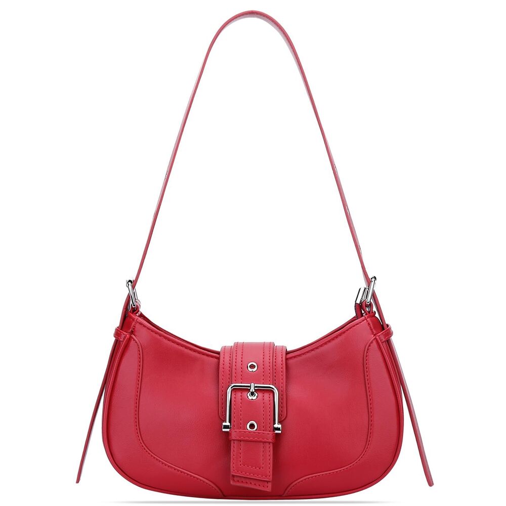 5852 Shoulder Bags Retro Crescent Hobo Handbag Y2K Underarm Purse Red